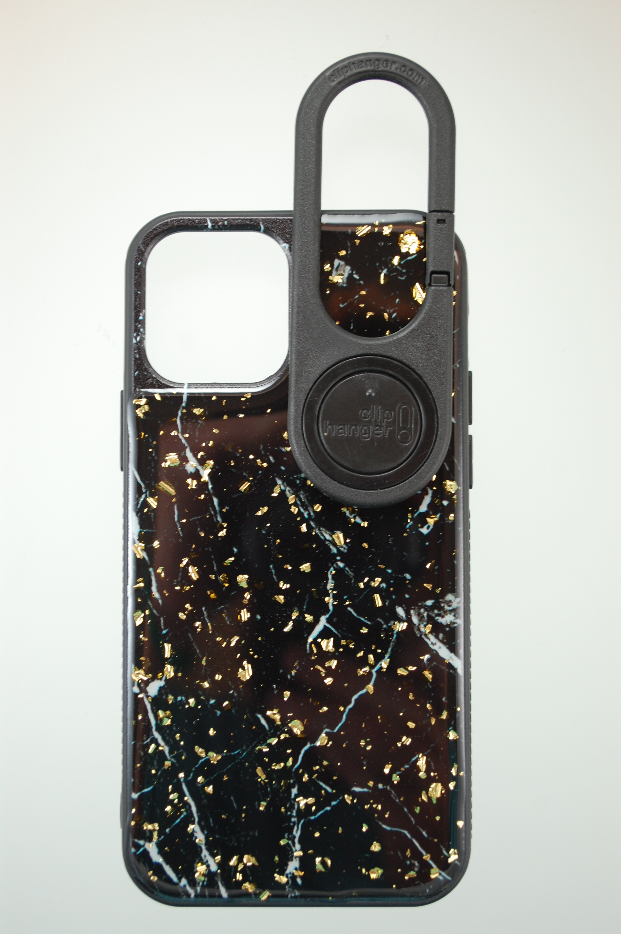 Pro Case - Apple iPhone 12/12 Pro Black Marble with Gold Flakes