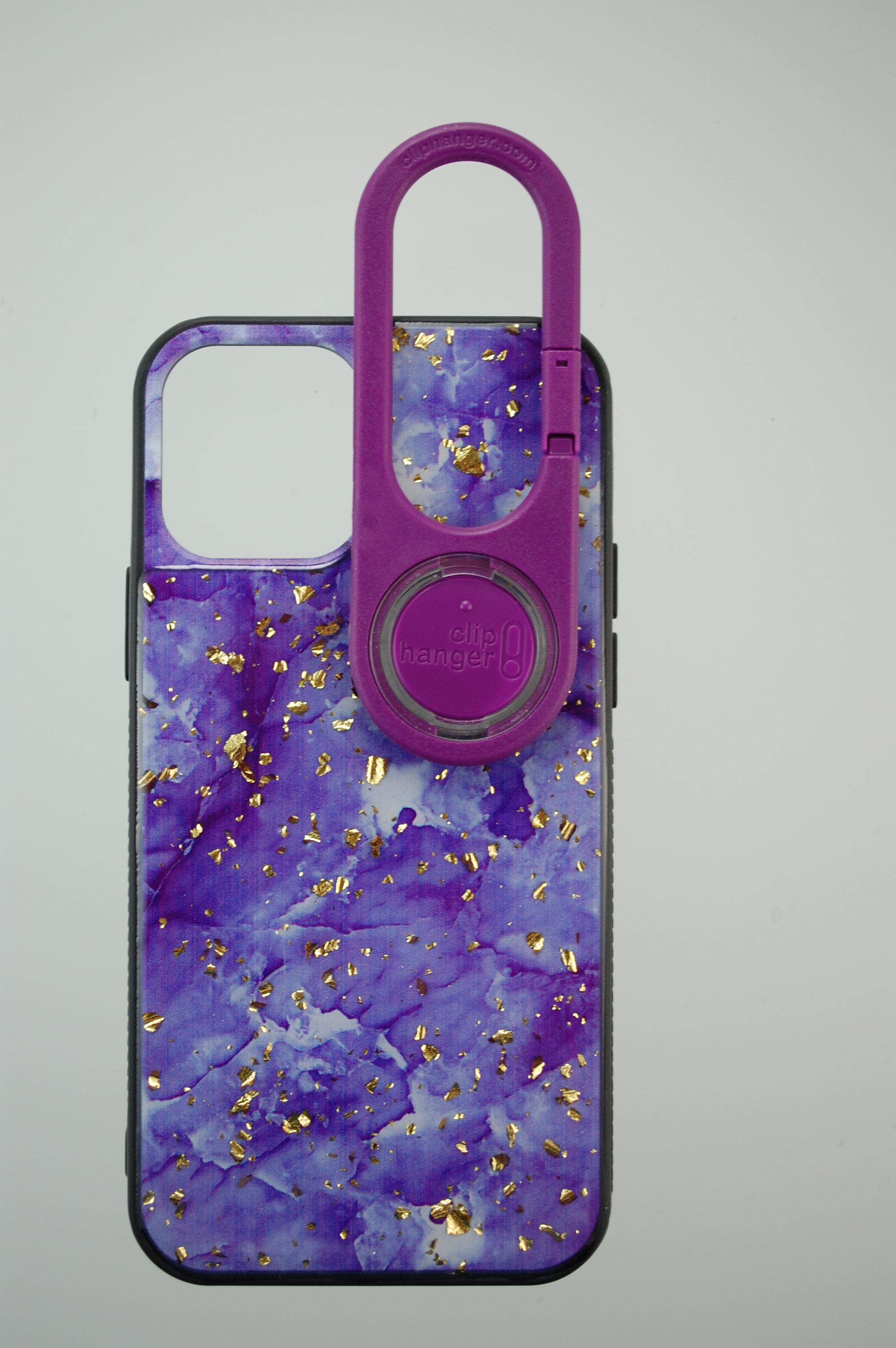 Pro Case - Apple iPhone 12/12 Pro Purple Marble with Gold Flakes