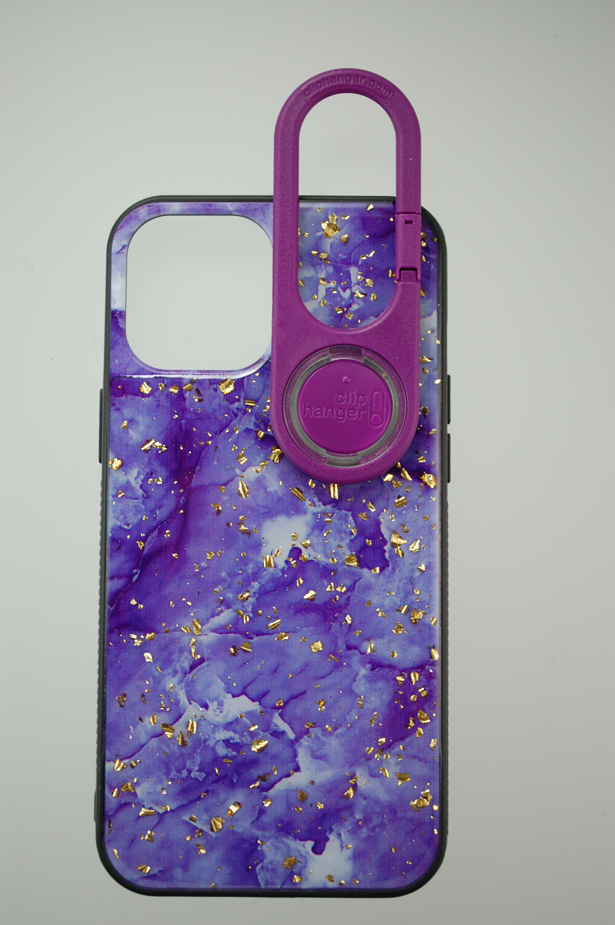 Pro Case - Apple iPhone 12 Pro Max Purple Marble with Gold Flakes