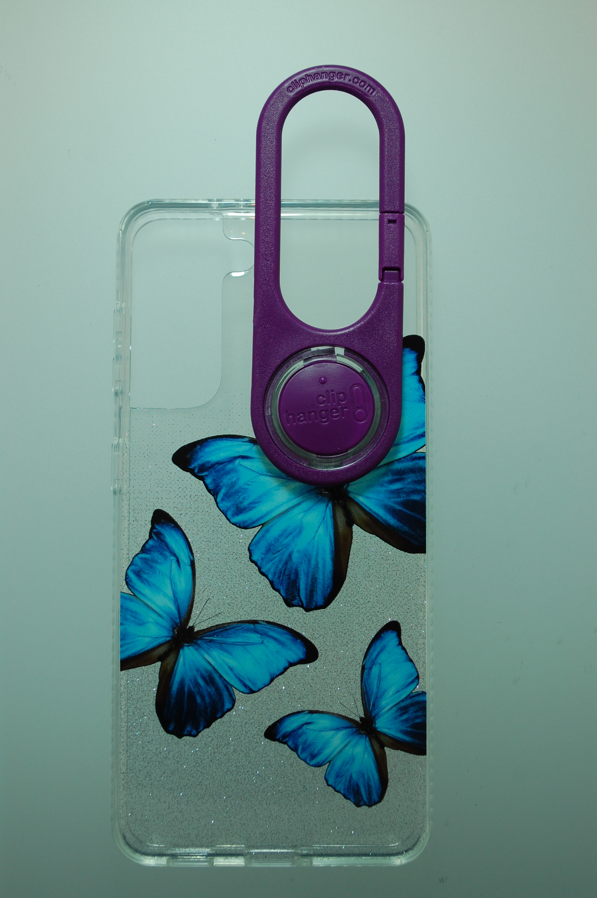 Pro Case - Samsung GalaxyS21 Blue Butterfly Glitter with Air Cushion Corners