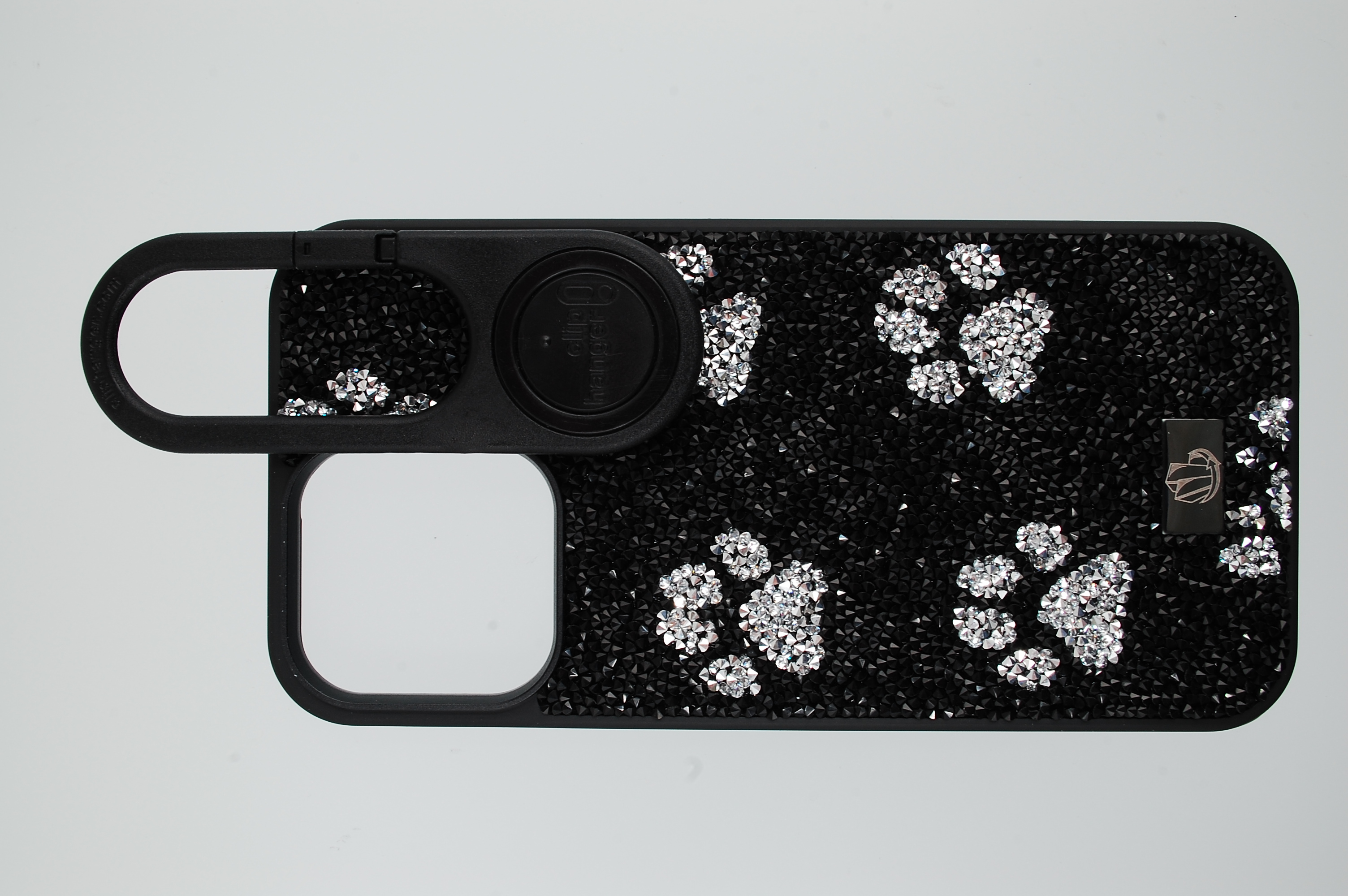 Pro Case - Apple iPhone 14 Pro Max Onyx Crystal Black with Silver Paws