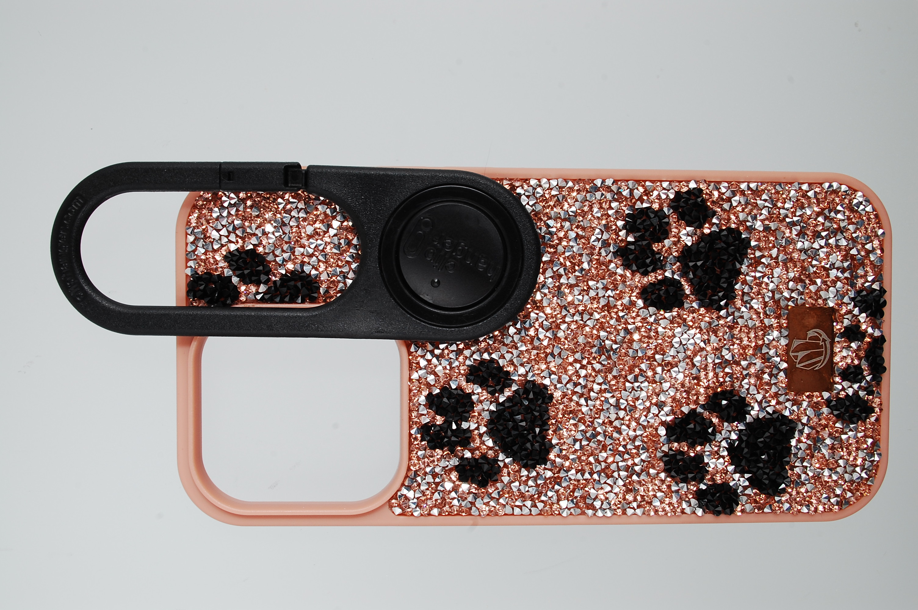 Pro Case - Apple iPhone 14 Pro Onyx Crystal Rose Gold with Black Paws