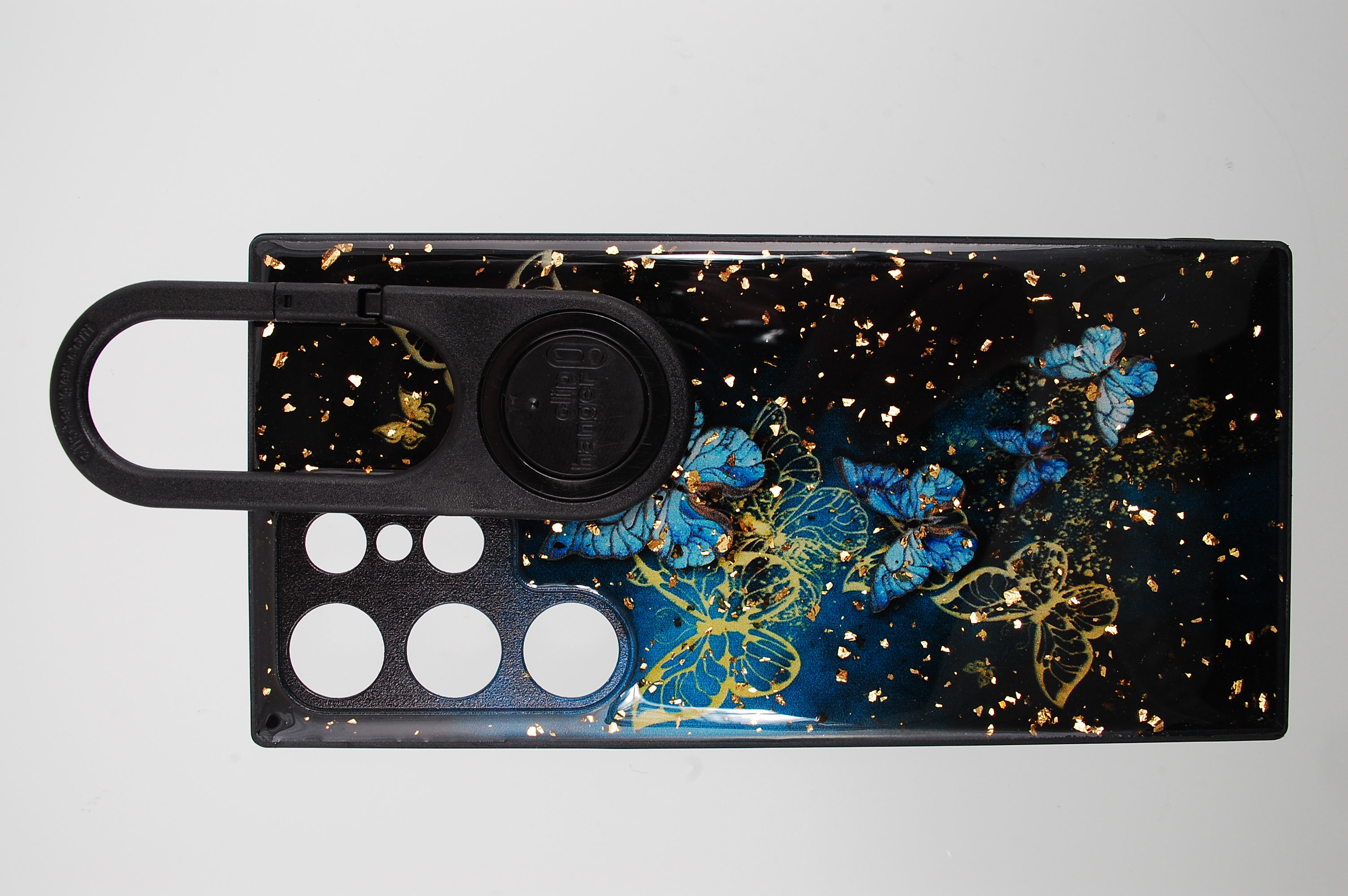 Pro Case - Samsung GalaxyS23 Ultra Butterfly with Gold Sparkling Flakes