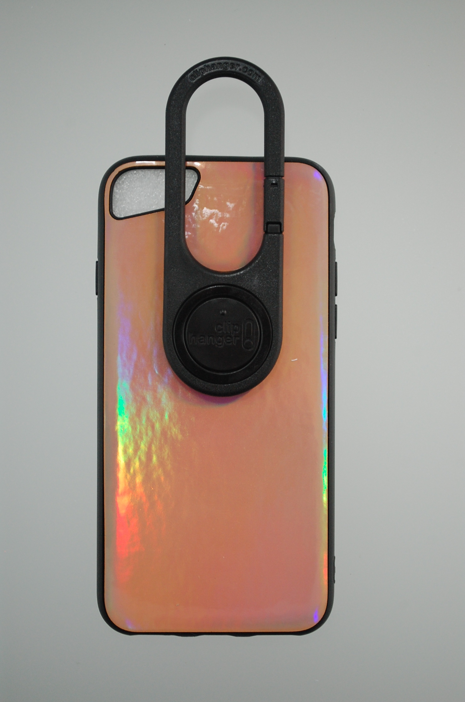 Pro Case - Apple iPhone 8 Plus or 7 Plus Iridescent Rose Gold TPU with black edge
