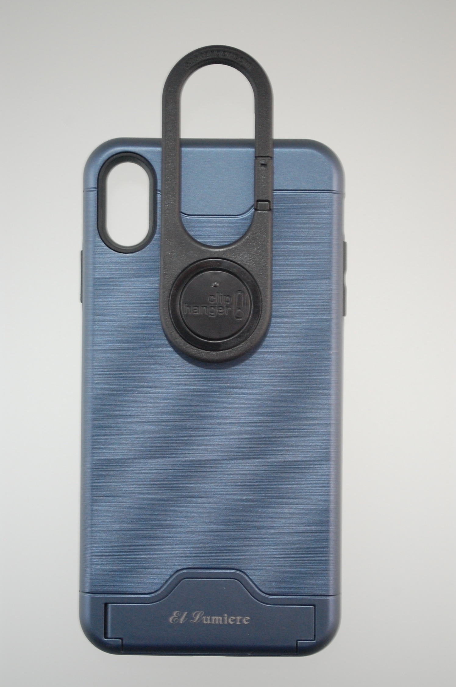 Pro Case - Apple iPhone XS Max Brushed Blue with Card Holder and Kick Stand