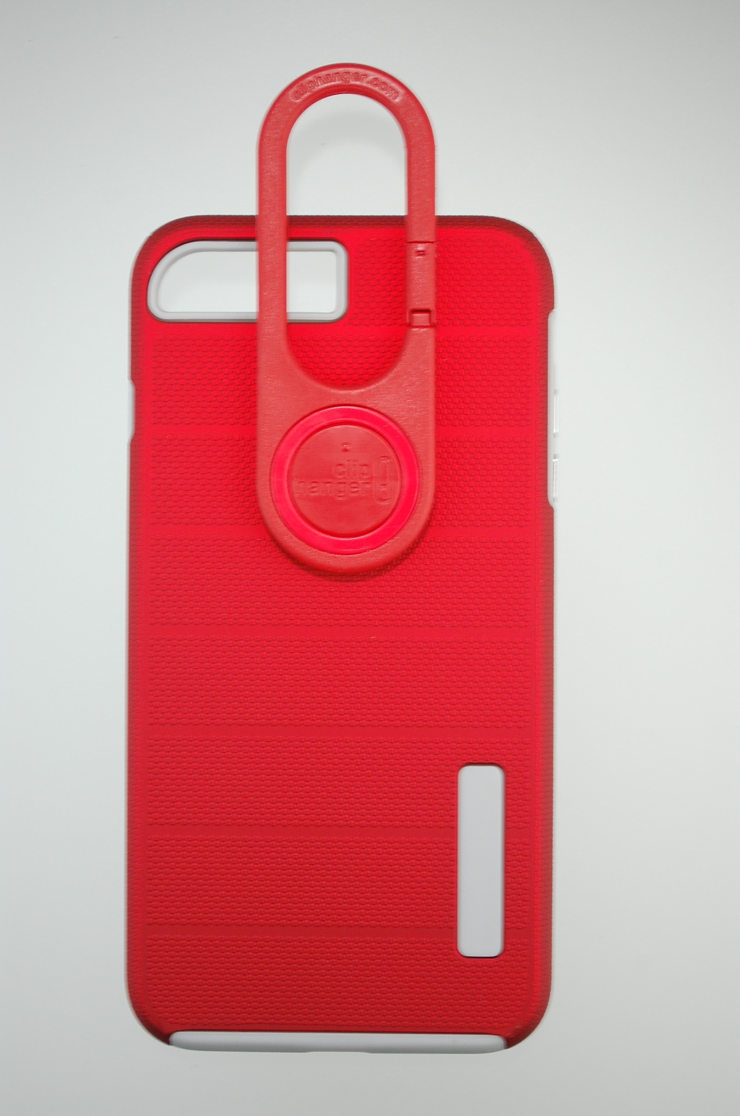 Pro Case - Apple iPhone 8 Plus or 7 Plus Red Rubber finish with Grey Liner