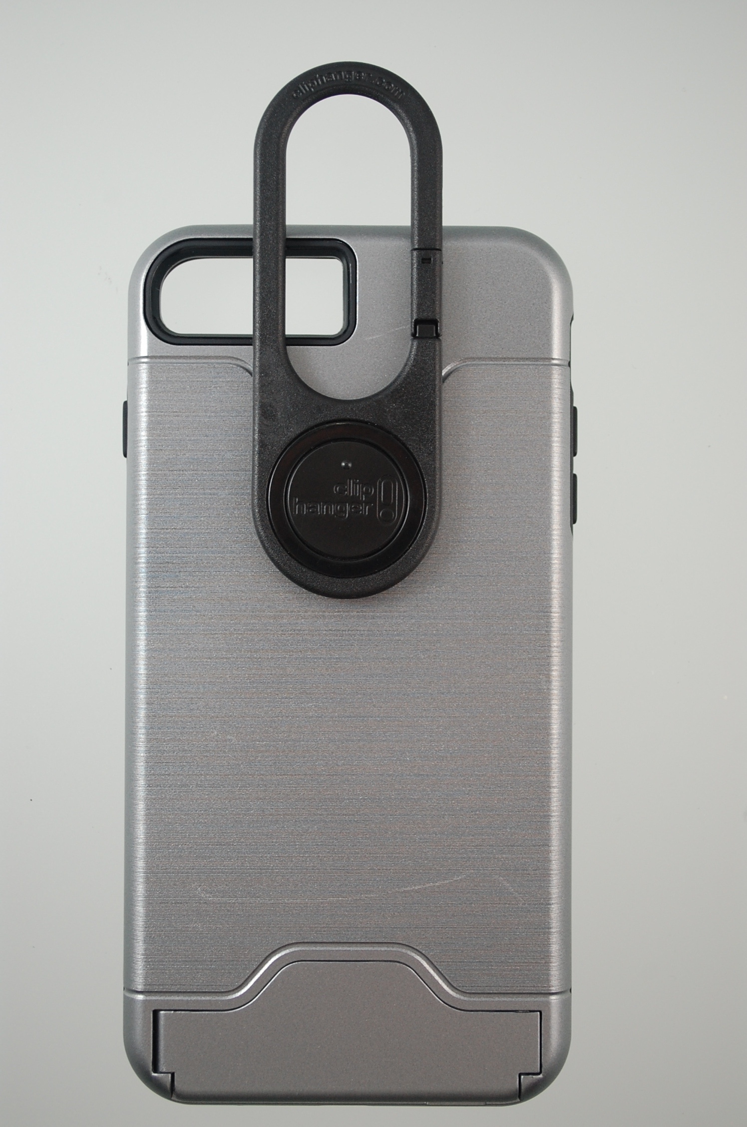 Pro Case - Apple iPhone 8 Plus or 7 Plus Brushed Silver with Card holder and Kick stand