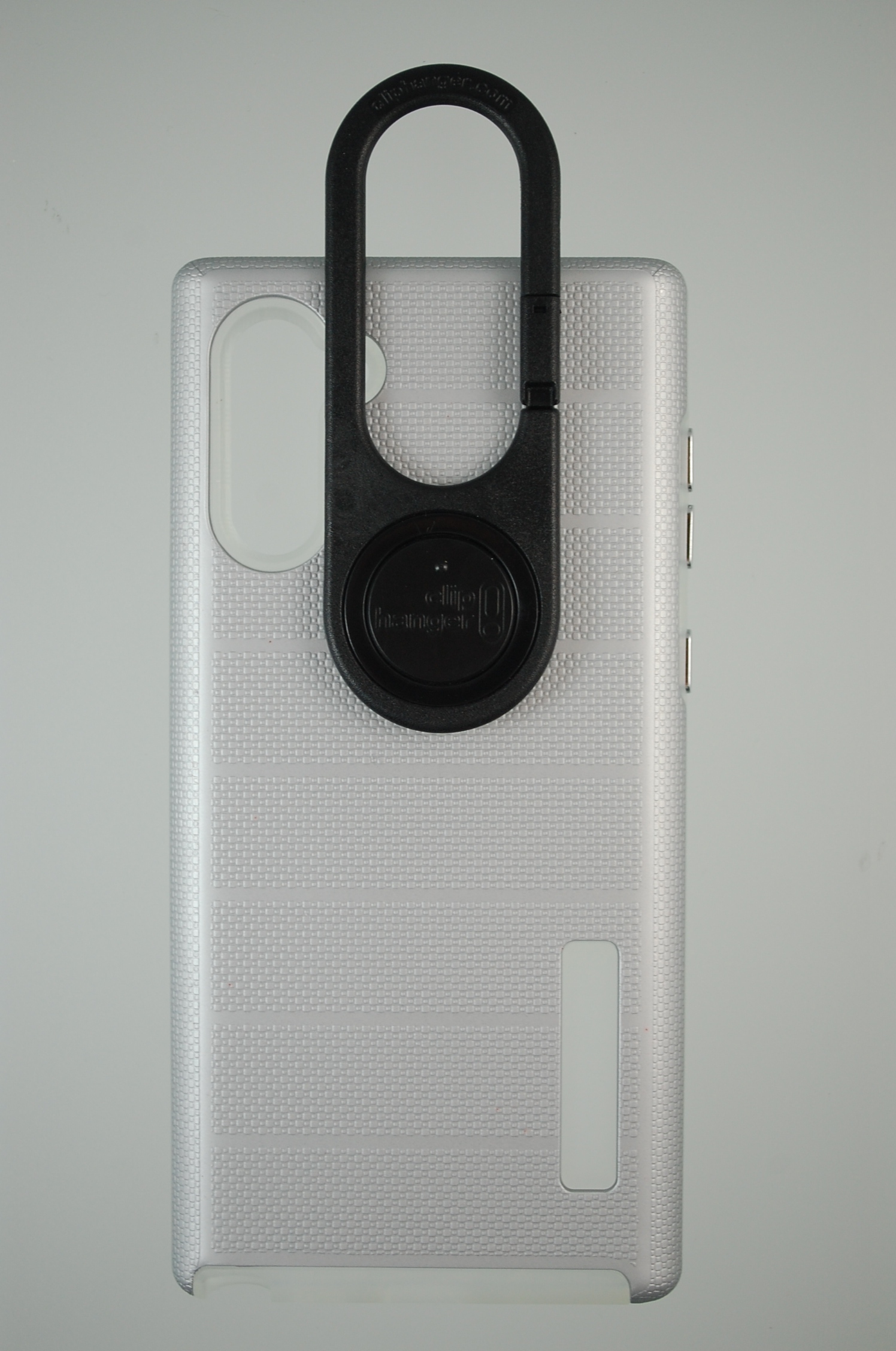 Pro Case - Samsung Galaxy Note10 Silver Rubber Finish with ShockProof Translucent Liner