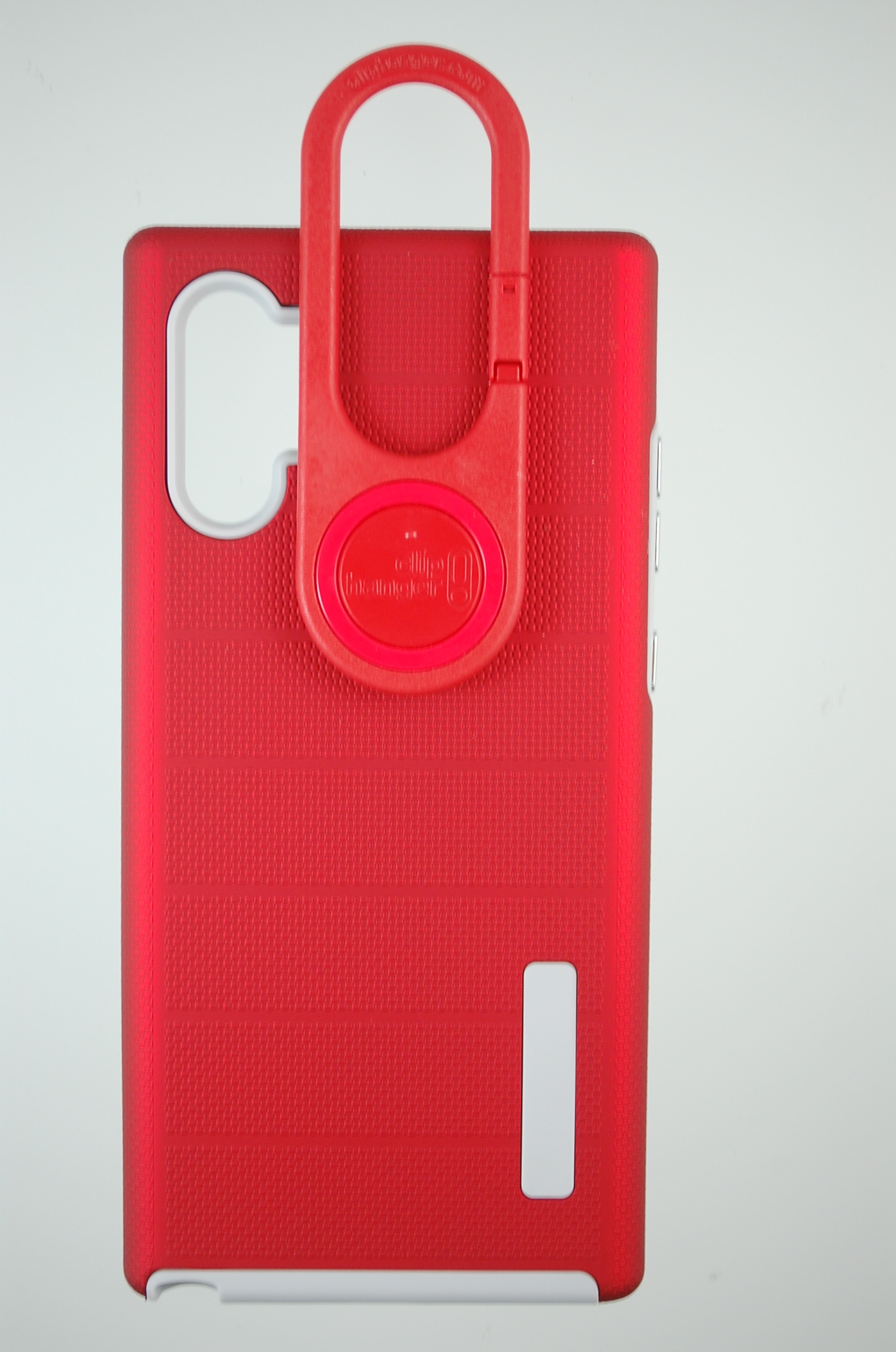 Pro Case - Samsung Galaxy Note10 Plus Red Rubber Finish with ShockProof Grey Liner